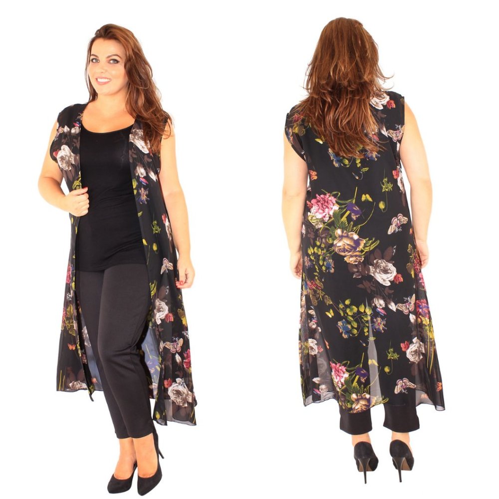 NWT Plus Size Floral Cardigan/Swimsuit Coverup
